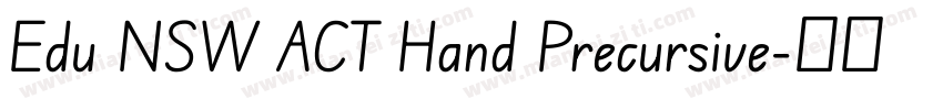 Edu NSW ACT Hand Precursive字体转换